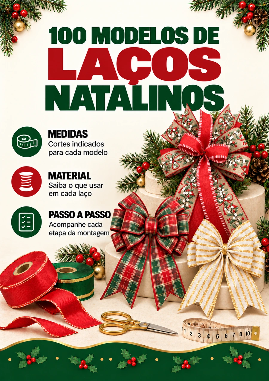 100 Modelos de Laços Natalinos